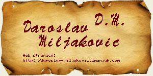 Daroslav Miljaković vizit kartica